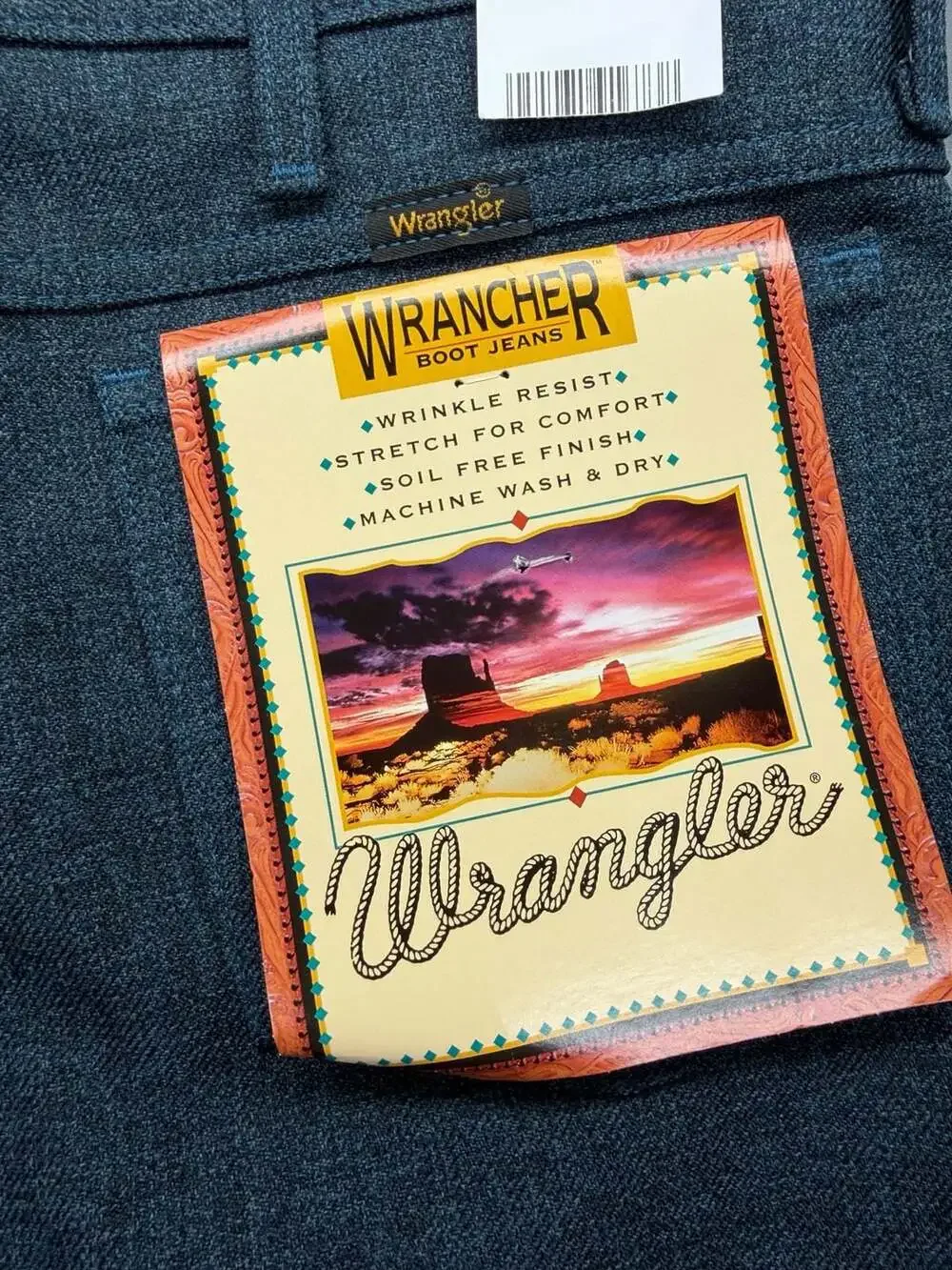 Vintage style Wrangler Wrancher Dress Jeans Polyester Bootcut Pants